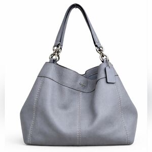 Grey Coach Lexy Pebble Leather Shoulder Bag - Style F28992
